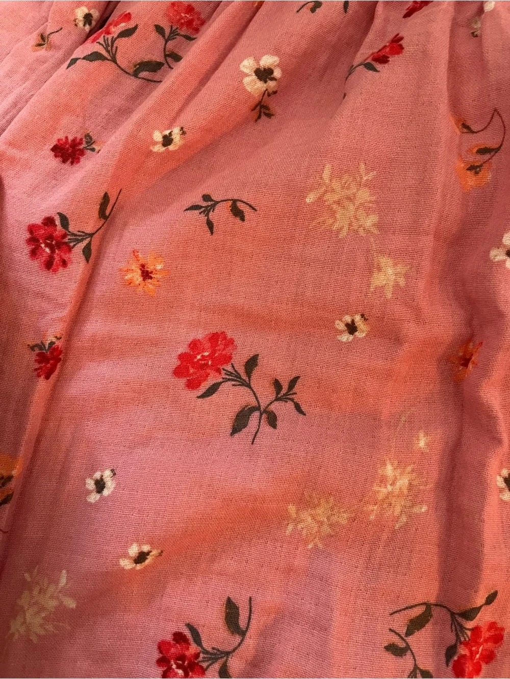 Old Navy Pink Floral Smocked Dress with Puff Sleeves